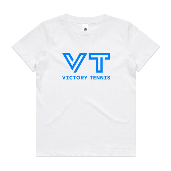 Kids Victory Tennis Tee ~ White Thumbnail
